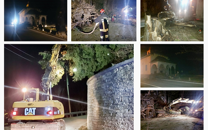 Danni in tutta la valle Anzasca per il forte vento: tetto scoperchiato a Vanzone