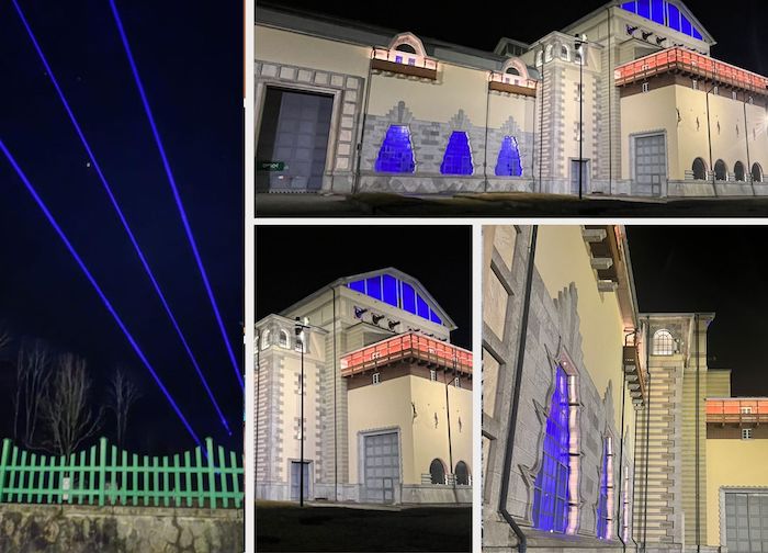 Giochi laser e architetture di luce: nuova illuminazione alla centrale di Cadarese 