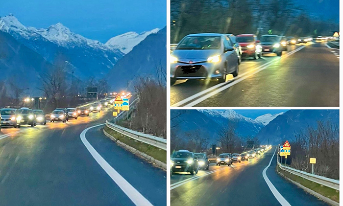 Incidente in superstrada, lunghe code in direzione sud. Traffico bloccato