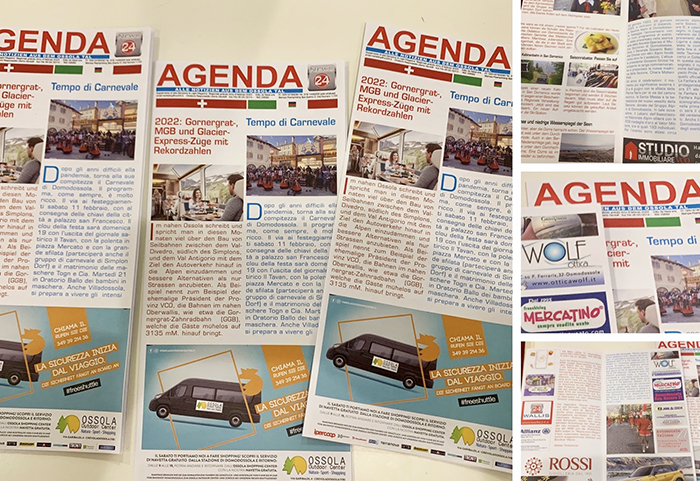 A voi AGENDA, inserto mensile del magazine Idea. Gli eventi per svizzeri e turisti