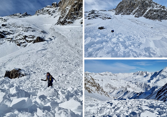 Le foto della valanga in Formazza. Tre scialpinisti stranieri coinvolti, ma illesi