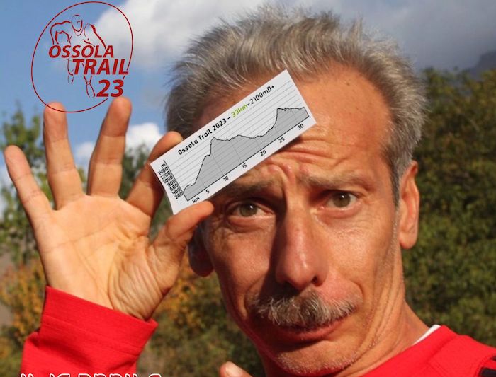 Giovanni Storti in gara all'Ossola Trail 2023