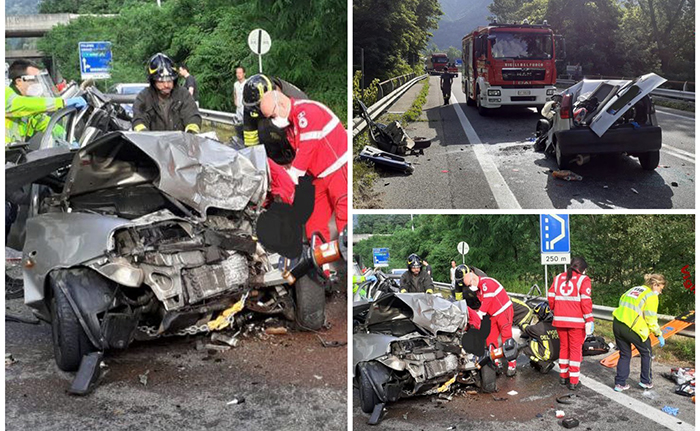 E' Elia Folloni, 18 anni di Baceno, il giovane morto nell'incidente in Superstrada 