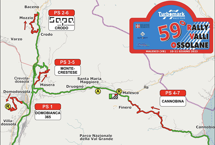 Svelato il percorso del 59° Rally Valli ossolane: 7 prove speciali,2 giorni di gara