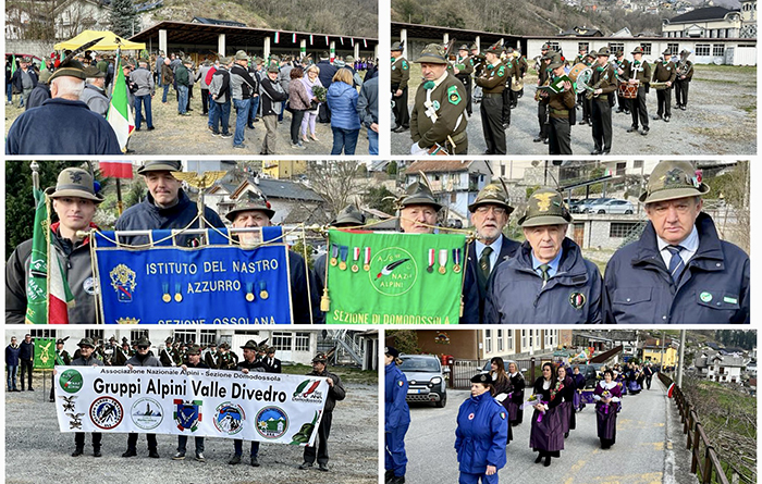 Raduno dei gruppi alpini divedrini e festa per il centenario di quello di Crevola