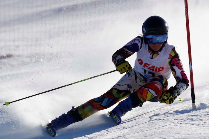 Matteo Ciapponi sul podio nel Super G dei Campionati Italiani Ragazzi