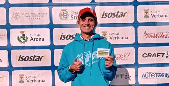 Giovanni Latella primo della categoria SM55 alla mezza maratona del Lago Maggiore