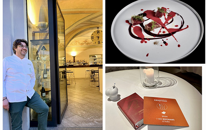 Un cappello dalla Guida de l’Espresso al ristorante Elena dello chef Cristian Elena