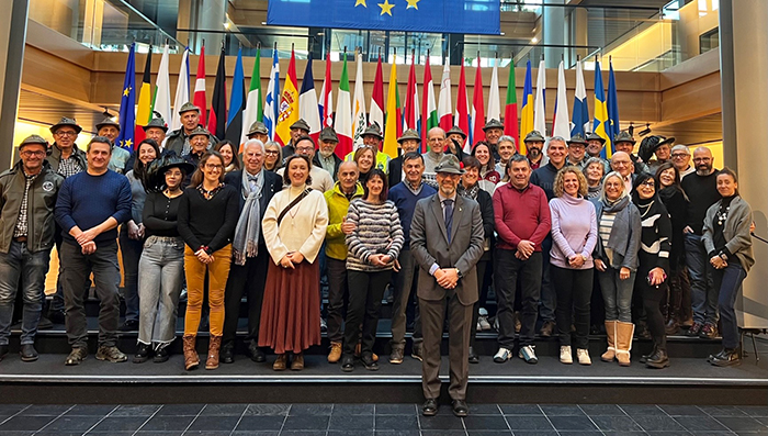 Delegazione di alpini, bersaglieri e associazioni del Vco al Parlamento Europeo