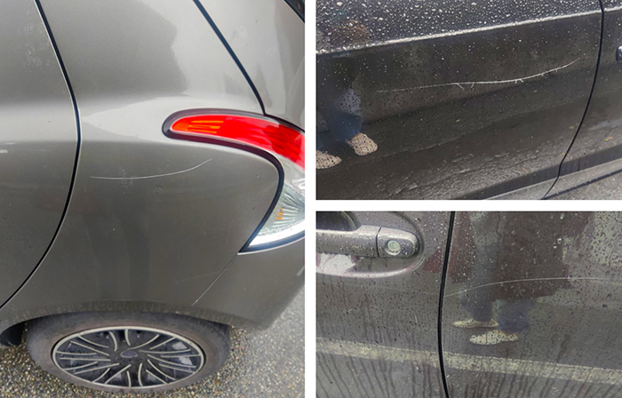 Domo: un rigatore seriale di auto. Ogni weekend molte vetture posteggiate rigate