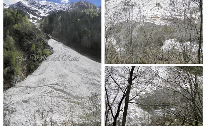 Anzasca, è scesa "la chiursina", la valanga che nel 1986 aveva superato la strada