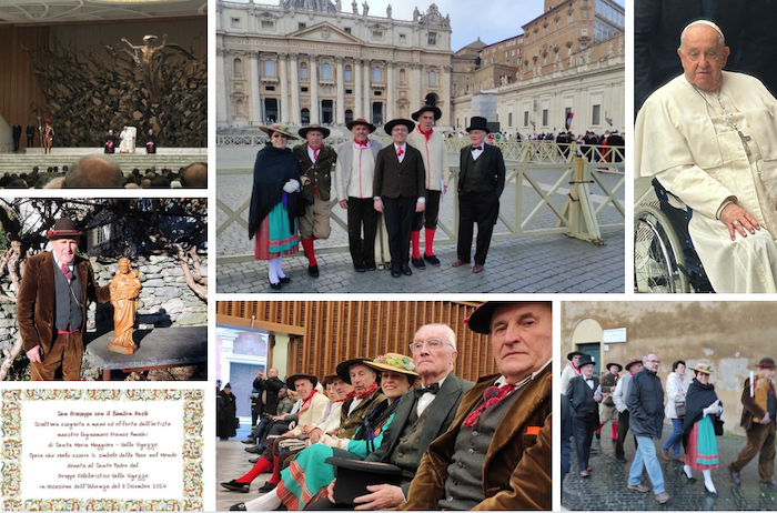 Il Gruppo Folkloristico vigezzino all'udienza generale del Papa