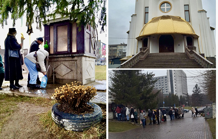 Il rito della consacrazione dell'acqua in Ucraina con le foto di Piero Lometti
