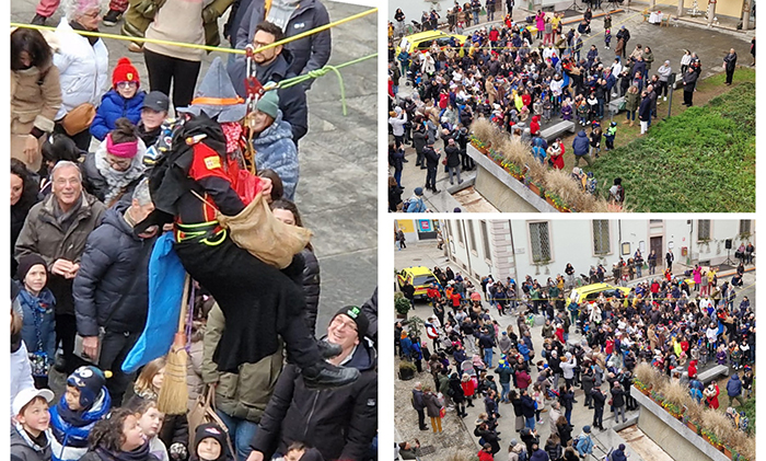 La Befana è atterrata in piazza Rovereto a Domodossola