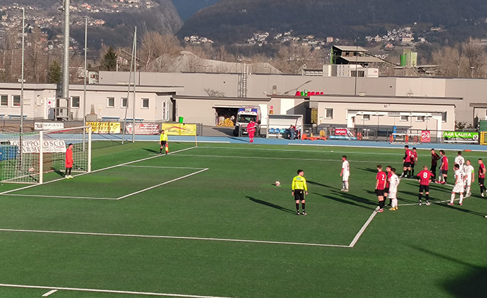 La Juve Domo perde 2-1 al Curotti contro l'Omegna