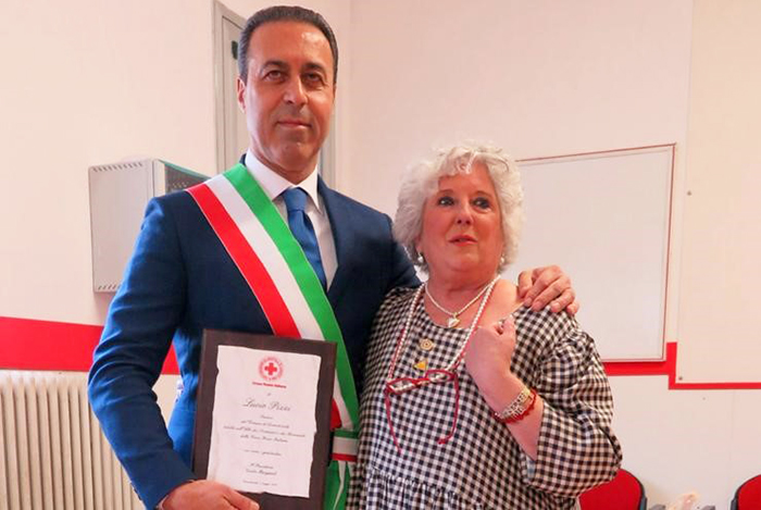 Lucio Pizzi nell’Albo dei Sostenitori e dei Benemeriti della Croce Rossa Italiana