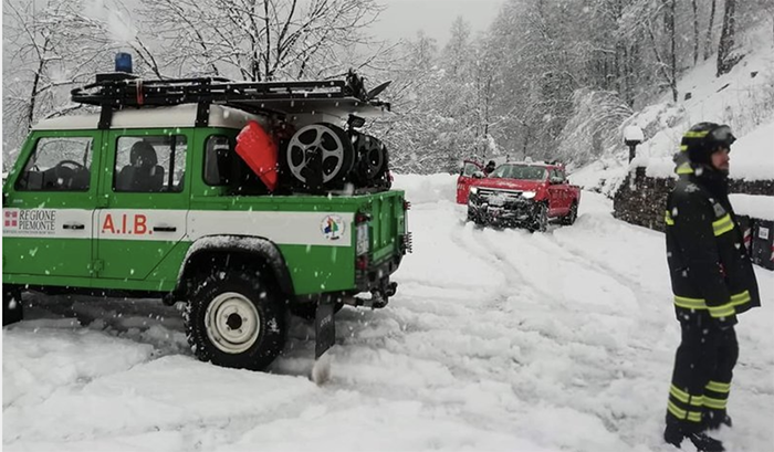 Nevicata: tanti interventi per Aib e Vvf in Anzasca. Foto