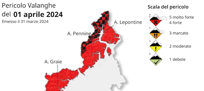 A Pasquetta rischio valanghe molto forte, si temono slavine di grandi dimensioni