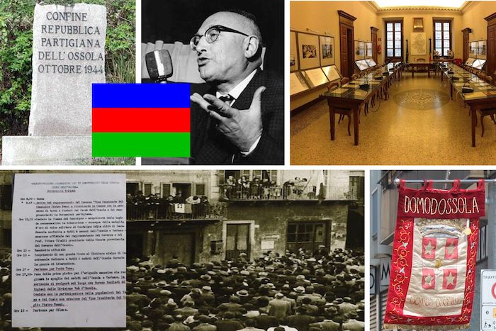 1945: 1°anniversario della Repubblica dell'Ossola. Nenni, la medaglia, i memoriali