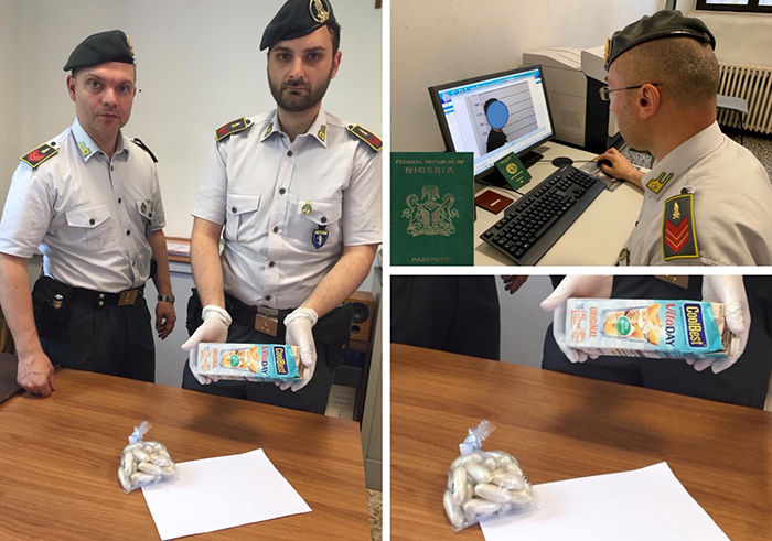 Tre corrieri con ovuli di cocaina nello stomaco arrestati a Domodossola, quasi 2 kg di droga per 800 mila euro di valore