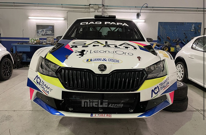 Rally2Laghi: incidente di Iani, auto distrutta nello shakedown. Illeso ma ritirato
