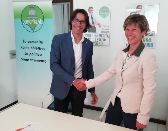 E' nato il patto civico per Verbania: siglato l'apparentamento Rabaini - Marchionini 