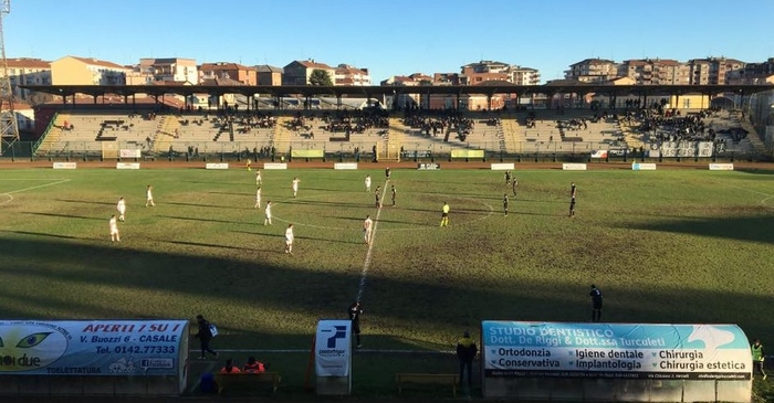 Il Verbania sconfitto 3-1 a Casale