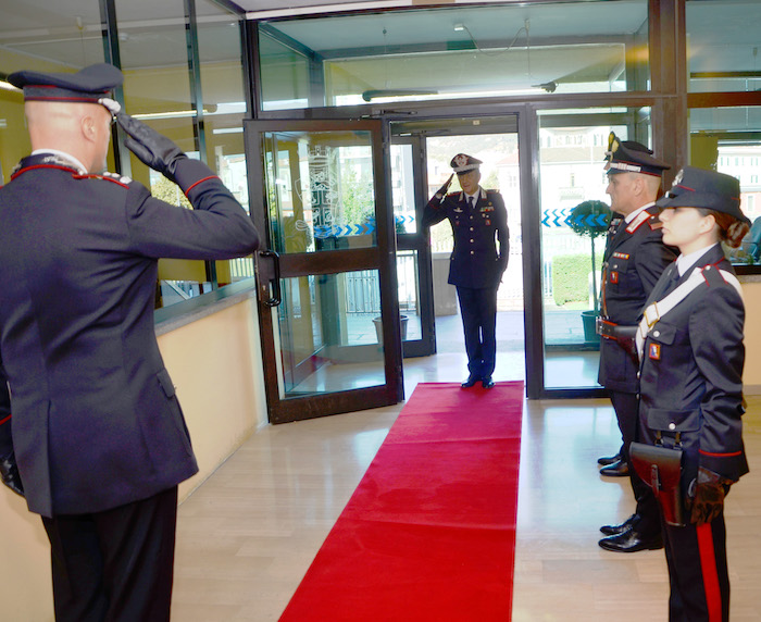 Visita a Verbania del generale Iacobelli, comandante della legione Carabinieri Piemonte e Valle d'Aosta 