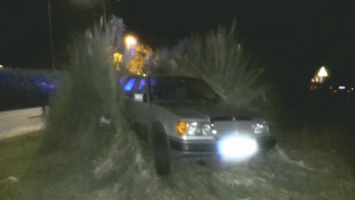 Automobilista tedesco ubriaco salta il marciapiede e finisce in un prato