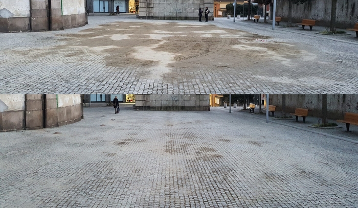 Non completata la pulizia della piazza