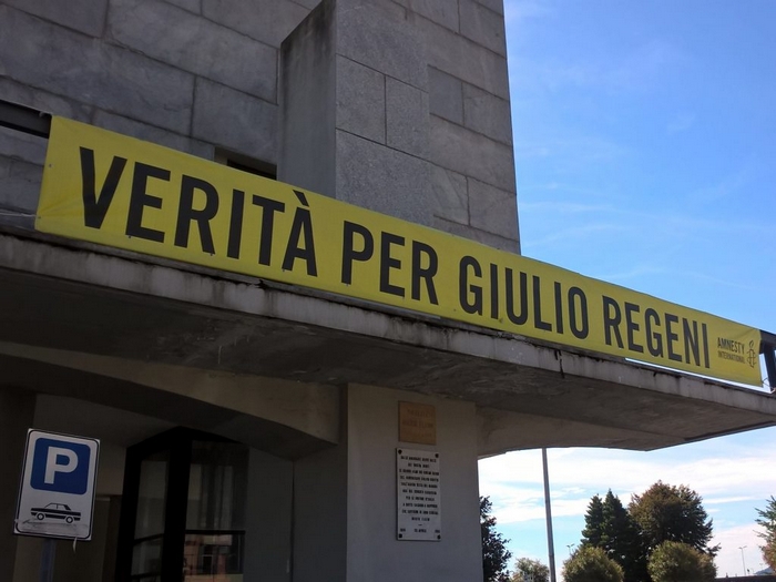 A quattro anni dalla scomparsa Verbania chiede “verità per Giulio Regeni”