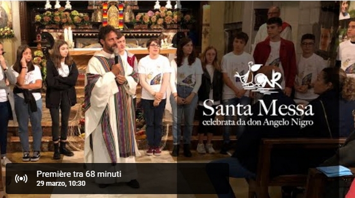 La messa domenicale va in onda su Youtube