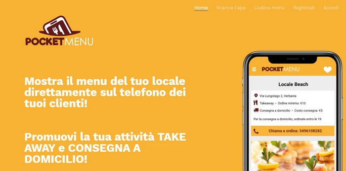 L'app del take away gratis per i ristoratori verbanesi