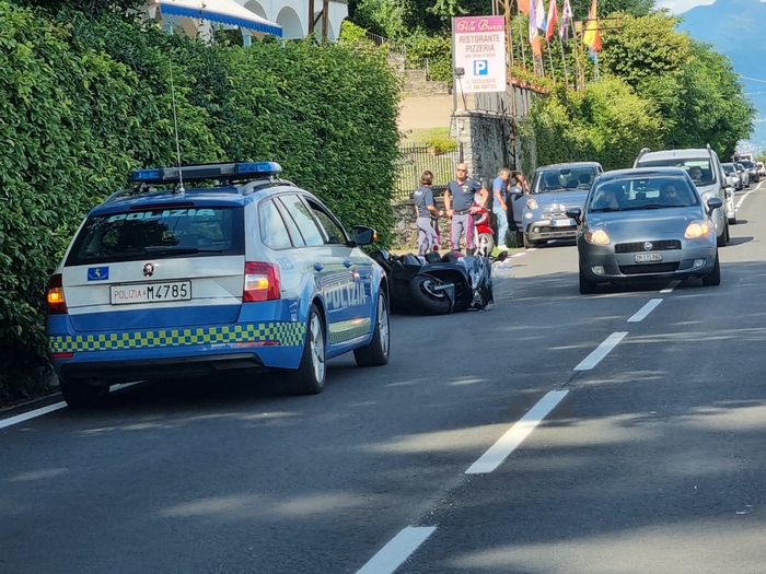 Incidente Sulla ss34, ferito un motociclista