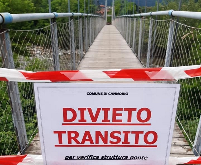 Sicurezza e manutenzione, chiuso il ponte ballerino