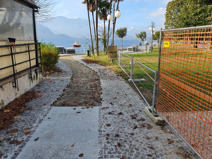 Lungolago, cantiere al palo da tre mesi: mancava l’autorizzazione paesaggistica