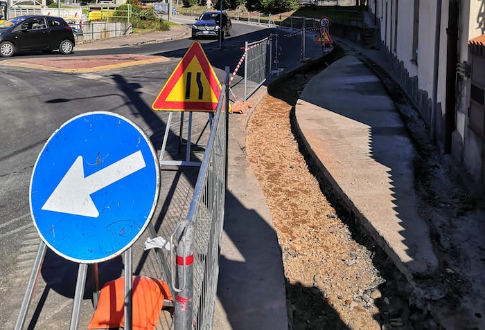 Da Trobaso a Fondotoce si realizzano nuovi marciapiedi 