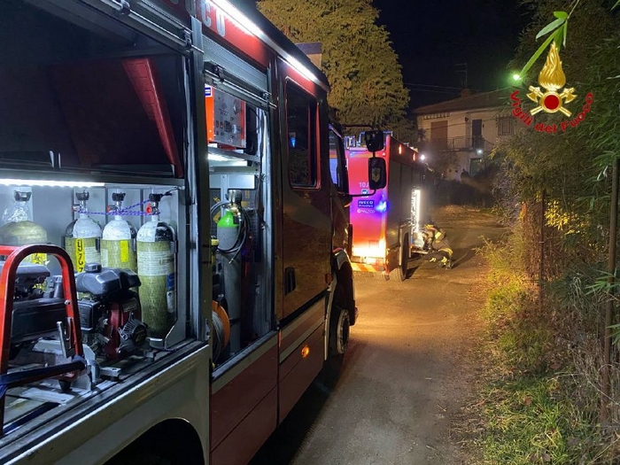 Principio d’incendio al tetto