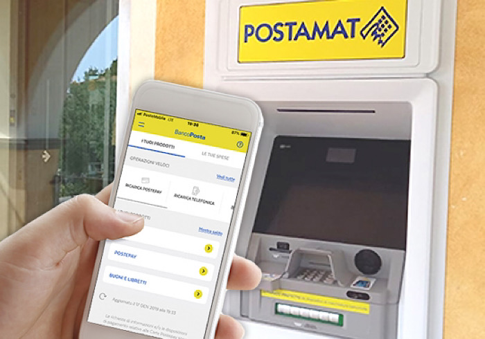 Poste italiane: prelievi senza carta negli ATM Postamat della provincia azzurra