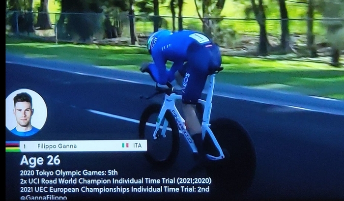 Ganna settimo nella crono mondiale in Australia