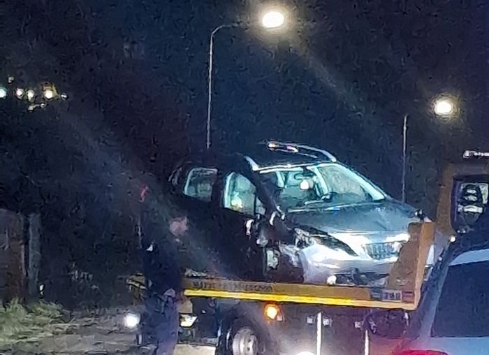 Auto fuori strada sulla statale