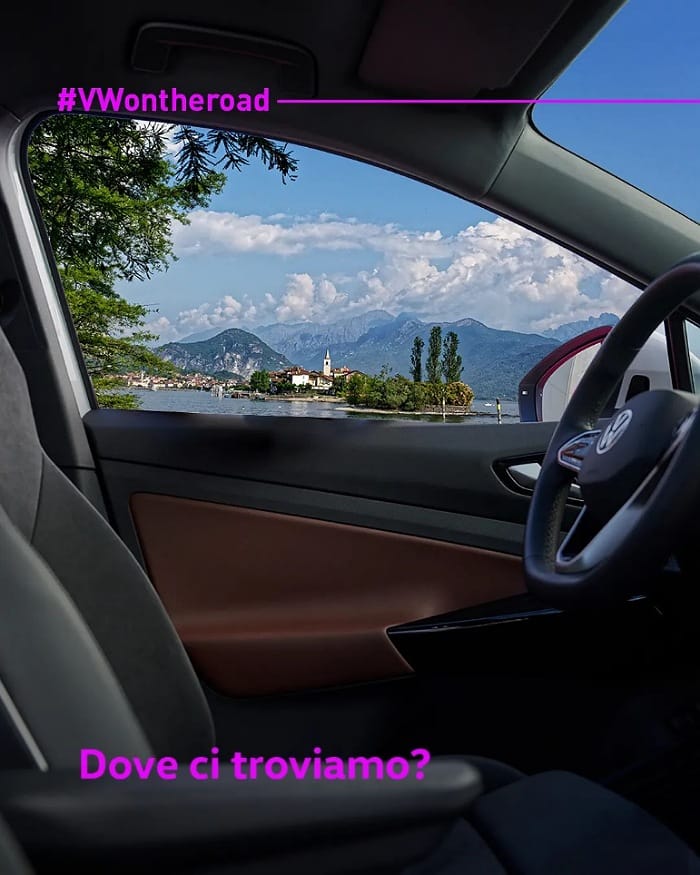 Lo spot social della Volkswagen con sfondo le Isole Borromee