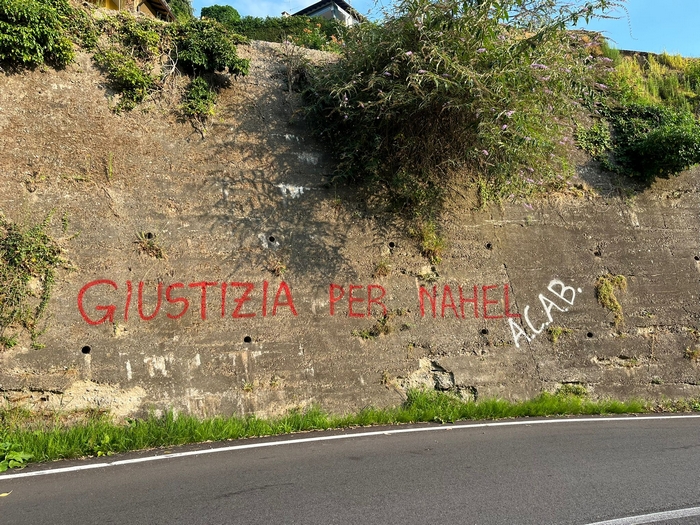 Scritte murali per Nahel e contro la polizia