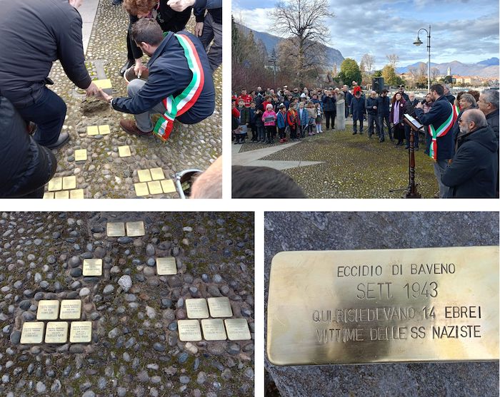 Baveno, posate le pietre d'inciampo alla memoria degli ebrei trucidati nel '43