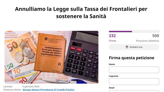 Frontalieri, contro la tassa sulla sanità lanciata una petizione on-line