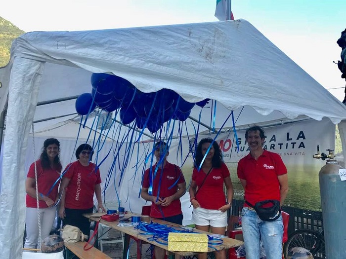 Il grazie ad Ablo di Admo che durante Omegna Street Games ha raccolto nuovi donatori
