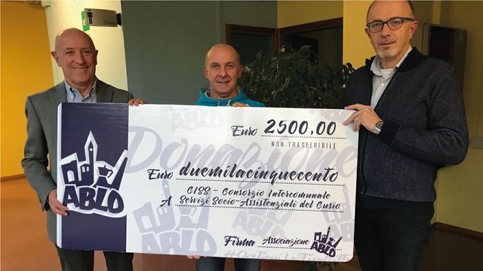 Da Ablo donati 2500 euro al C.I.S.S. per una collaborazione che proseguirà anche a Natale 