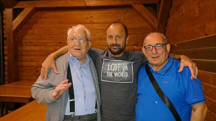 Don Mimì di passaggio ad Omegna per salutare gli amici