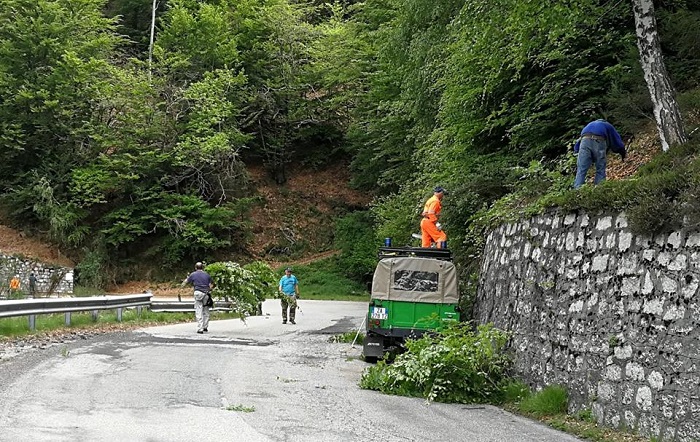 Manutenzione straordinaria sulla Strada Panoramica della Colma