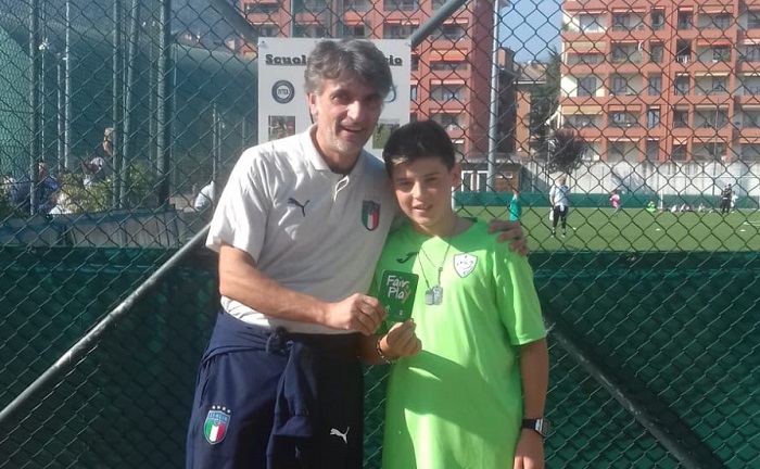 Manuel Bigotta, giovane calciatore del San Francesco, esempio di correttezza